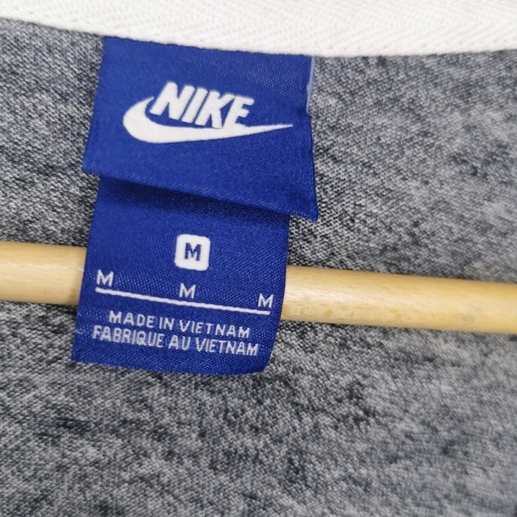 NIKE Camo Blue & Grey Zip Up Hooded Sweater Size Medium - Picture 3 of 8